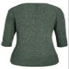 Fall Outfits for Women 2024 Round Sleeve Tops Solid Oversized Sweaters for Women Green view 3