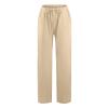 Xiaojmake Women's Summer Cotton Linen Pants Wide Leg Casual Drawstring High Waist Palazzo Pants Loose Trouser with Pockets Khaki view 2