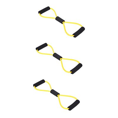 Balacoo 3pcs Home Exercise Fitness Chest Expander Resistance Bands 8 Shaped Exercise Stretching Strap