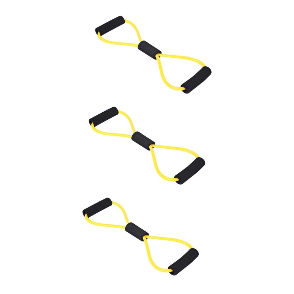 Balacoo 3pcs Home Exercise Fitness Chest Expander Resistance Bands 8 Shaped Exercise Stretching Strap