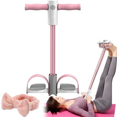Multifunctional Pedal Puller Resistance Rope,Pedal Puller Resistance Rope,Tension Rope, 6-Tube Elastic Yoga Pedal Puller Resistance Band (Pink,Basic Model)