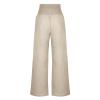 Xiaojmake Women's Summer Cotton Linen Pants Wide Leg Casual Drawstring High Waist Palazzo Pants Loose Trouser with Pockets view 3