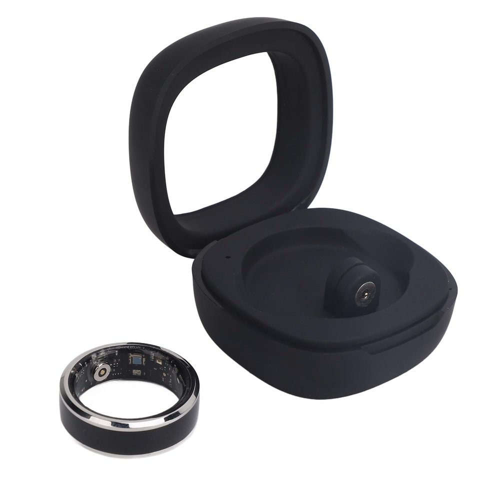 Sanpyl Smart Ring, Motion Sensing Game 24 Hours of Sleep Monitoring Lightweight, with Charging Case, for Body Temperature Detection Sleep Monitoring, Pedometer (Size 11)