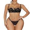 Avidlove Lingerie Set For Women Sexy Bra and Panty 2 Piece Lace Lingerie Set With Underwire Black S view 1