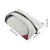 Yuecoom Golf Shoe Carrier Bag,PU Leather Golf Shoe Bag,Golf Storage Bag,Golf Accessory Bag for Home Travel,Golf Shoe Bag for Socks, Tees-White view 2