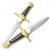 Hoappa 15 Inch Non-Functional Dagger Prop with Reinforced Core for Adult Cosplay, Theatrical Performance and Display, Gold, 2 Pack view 1