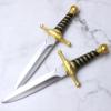 Hoappa 15 Inch Non-Functional Dagger Prop with Reinforced Core for Adult Cosplay, Theatrical Performance and Display, Gold, 2 Pack view 2