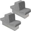 GONGJIANG Back to Back Boat Seat CoversReplacement Boat Lounge Seat Covers, Microfiber Soft Stretchable Fabric Covers for Protector Boat Seats (Gray, 2 Sets) view 1