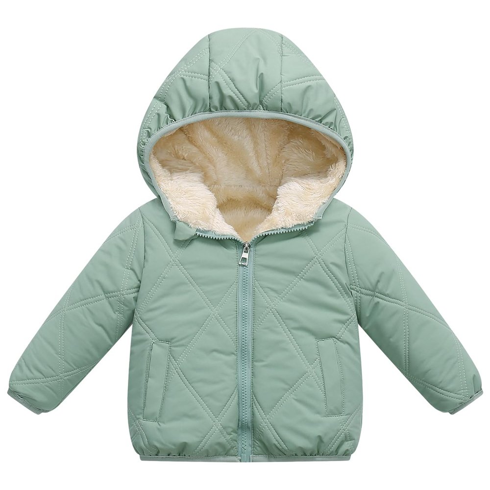 Srkrando Baby Boy Winter Hooded Puffer Coat Todder Fleece Jacket Kid 2T 3T Thick Clothes