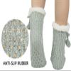 BenSorts Winter Fleece Slipper Socks Gift Grippers Women Green Size 6-10 view 2