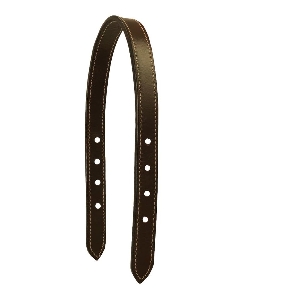 Derby Originals 22.5" Cob/Arab Replacement Crown for Horse Safety Halter Double Stitched, Premium Double Layer Dark Brown Leather, 1-Year Warranty, Heavy-Duty Safety Design