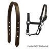 Derby Originals 22.5" Cob/Arab Replacement Crown for Horse Safety Halter  Double Stitched, Premium Double Layer Dark Brown Leather, 1-Year Warranty, Heavy-Duty Safety Design view 3