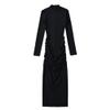 NineFit Basics Women'S Ruched Bodycon Dress Casual Plain Pleated Long Beach Dress Elegant Club Evening Party Cocktail Maxi Dresses (Large,Black) view 1
