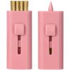 PAGOW 2 Pack Pocket Retractable Golf Club Cleaner Brush, Double Sided Golf Club Brush Groove Cleaner, Portable Golf Club Cleaning Wire Brush Tool, Must Have Golf Bag Accessories Golf Gifts (Pink) view 1