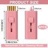 PAGOW 2 Pack Pocket Retractable Golf Club Cleaner Brush, Double Sided Golf Club Brush Groove Cleaner, Portable Golf Club Cleaning Wire Brush Tool, Must Have Golf Bag Accessories Golf Gifts (Pink) view 2