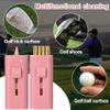 PAGOW 2 Pack Pocket Retractable Golf Club Cleaner Brush, Double Sided Golf Club Brush Groove Cleaner, Portable Golf Club Cleaning Wire Brush Tool, Must Have Golf Bag Accessories Golf Gifts (Pink) view 4