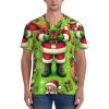 Stylish Athletic Sports Jersey Santa-Claus-Merry-Christmas Men's Rugby Jersey Small Black view 2