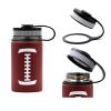 12 oz Football Water Bottle with Straw, Sports Flask Metal Travel Tumbler with 2 Lids, Stainless Steel Double Wall Vacuum Insulated Leak Proof Thermo Water Bottles, Football Gear Gifts for Boys Girls view 3