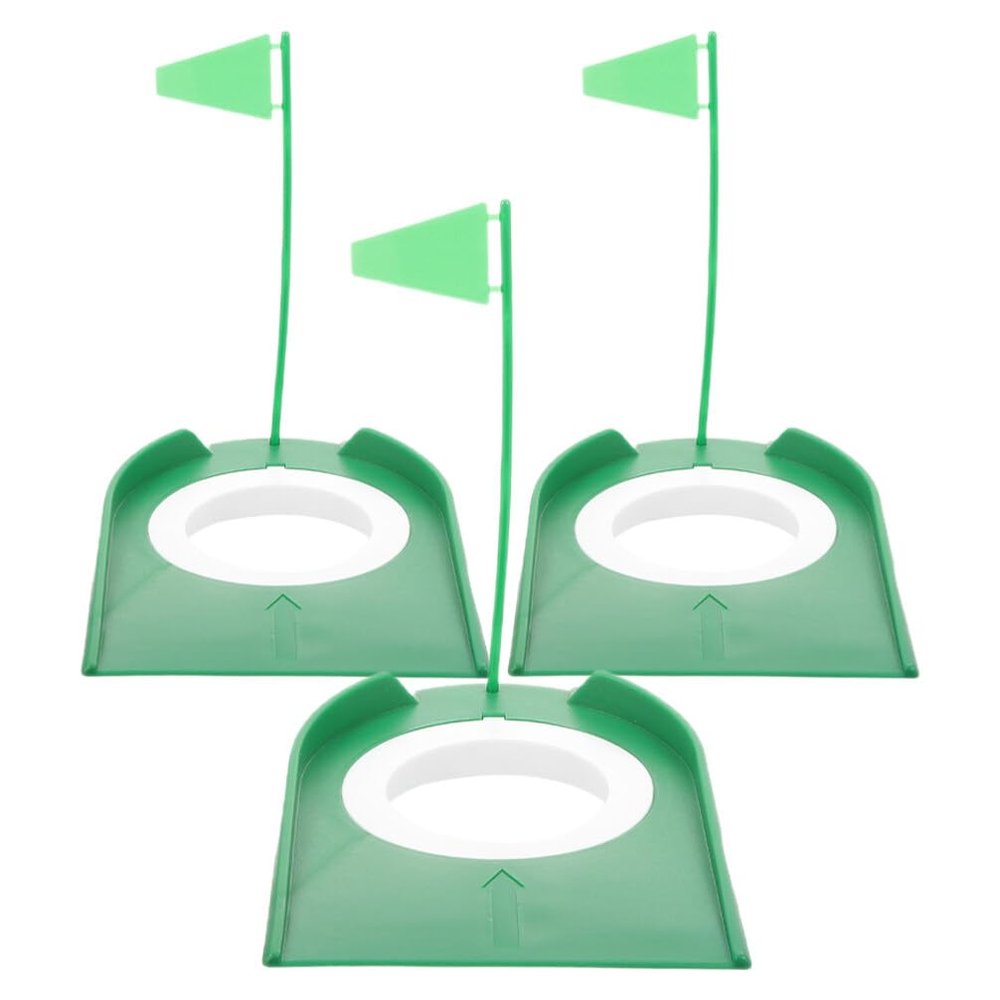 HANABASS 3pcs Golf Putting Cup for Practice Training Putter Flag Lightweight Portable Golf Accessories for Home Backyard Training