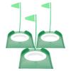 HANABASS 3pcs Golf Putting Cup for Practice Training Putter Flag Lightweight Portable Golf Accessories for Home Backyard Training view 1