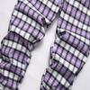 NOVOCCT Plaid Pants for Men - Skinny Mens Dress Pants - Stretch Slim Fit Business Casual Dress Chinos for Men (Purple White Plaid - T24, 42) view 3