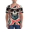 Stylish Athletic Sports Jersey Hipster-Shark-Skull-Pattern Men's Rugby Jersey X-Large view 2