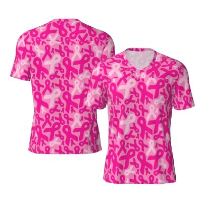 Stylish Athletic Sports Jersey Breast-Cancer-Ribbons Men's Rugby Jersey Xx-Large Black
