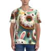 Stylish Athletic Sports Jersey Easter-Rabbit-Ears-Donuts Men's Rugby Jersey 3X-Large Black view 3
