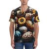 Stylish Athletic Sports Jersey Easter-Eggs-Daisies-Leopard Men's Rugby Jersey X-Large view 2