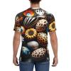 Stylish Athletic Sports Jersey Easter-Eggs-Daisies-Leopard Men's Rugby Jersey X-Large view 4