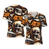 Stylish Athletic Sports Jersey Hipster-Shark-Skull-Orange Men's Rugby Jersey Xx-Large view 1