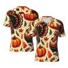 Stylish Athletic Sports Jersey Thanksgiving-Turkey-and-Pumpkin Men's Rugby Jersey X-Large view 1