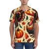 Stylish Athletic Sports Jersey Thanksgiving-Turkey-and-Pumpkin Men's Rugby Jersey X-Large view 2