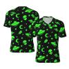 Stylish Athletic Sports Jersey Alien-Funny-Spaceships-Planet Men's Rugby Jersey 4X-Large Black view 1