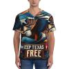 Stylish Athletic Sports Jersey American-Texas-Flag Men's Rugby Jersey Medium view 4
