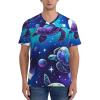 Stylish Athletic Sports Jersey Turtle-Moonlit-Walk-Galaxy Men's Rugby Jersey Medium view 2
