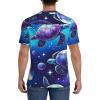 Stylish Athletic Sports Jersey Turtle-Moonlit-Walk-Galaxy Men's Rugby Jersey Medium view 4
