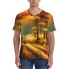 Stylish Athletic Sports Jersey Oil-Painting-Forest-Autumn Men's Rugby Jersey Medium view 2