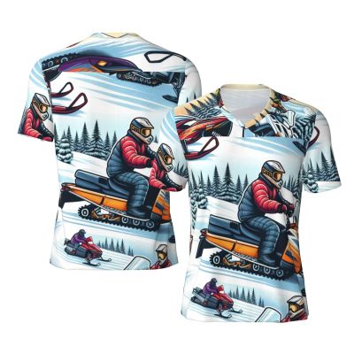 Stylish Athletic Sports Jersey Snowmobiles-Winter Men's Rugby Jersey Small Black