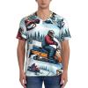 Stylish Athletic Sports Jersey Snowmobiles-Winter Men's Rugby Jersey Small Black view 4