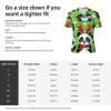 Stylish Athletic Sports Jersey Pandas-Christmas-Santa-Hats Men's Rugby Jersey Large Black view 2