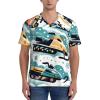 Stylish Athletic Sports Jersey Snowmobiles-Snow-Winter Men's Rugby Jersey 4X-Large view 2
