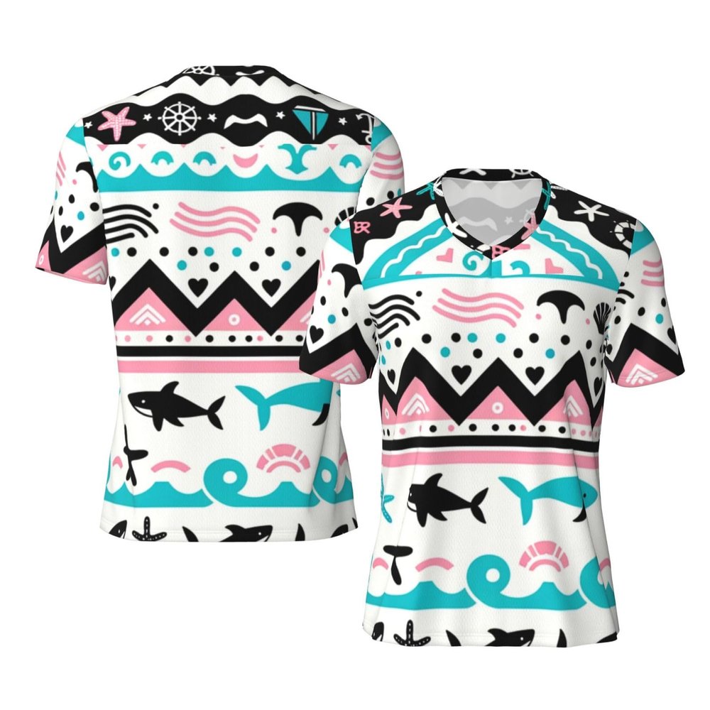 Stylish Athletic Sports Jersey Beach-Bohemia-Style Men's Rugby Jersey 3X-Large Black