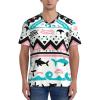 Stylish Athletic Sports Jersey Beach-Bohemia-Style Men's Rugby Jersey 3X-Large Black view 2