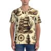 Stylish Athletic Sports Jersey Vintage-Sailboats Men's Rugby Jersey Xx-Large Black view 2