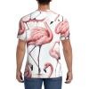Stylish Athletic Sports Jersey Watercolor-Cute-Flamingos Men's Rugby Jersey Xx-Large view 4