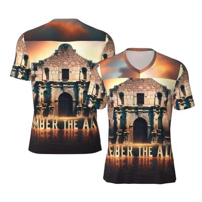 Stylish Athletic Sports Jersey Remember-The-Alamo-Texas Men's Rugby Jersey Small Black