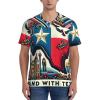 Stylish Athletic Sports Jersey Stand-with-Texas Men's Rugby Jersey Small Black view 2