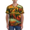 Stylish Athletic Sports Jersey Forest-Lake-in-Autumn Men's Rugby Jersey X-Large view 2