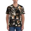 Stylish Athletic Sports Jersey Small-Cat-Dog-Knitting-Ball Men's Rugby Jersey Small Black view 4